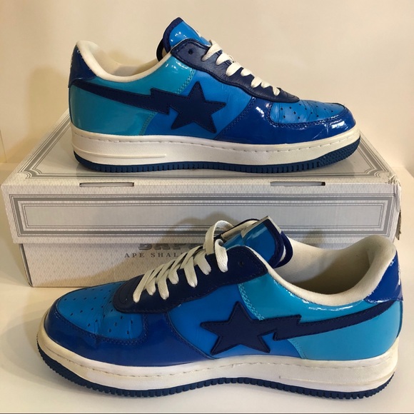 bape shoes blue